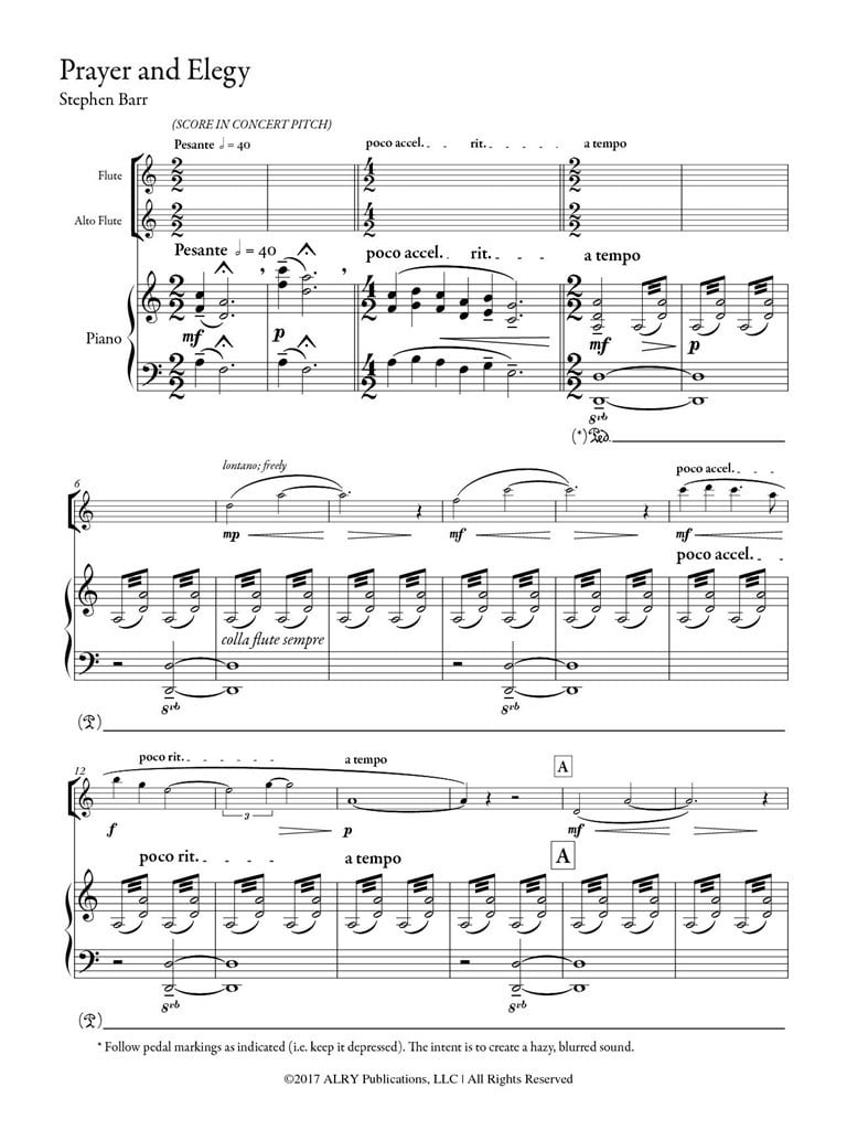 Prayer and Elegy for Two Flutes and Piano